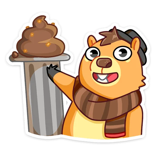 Sticker from the "Сурок Билл" sticker pack