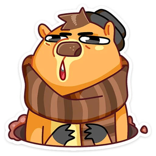 Sticker from the "Сурок Билл" sticker pack