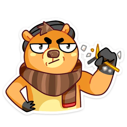 Sticker from the "Сурок Билл" sticker pack