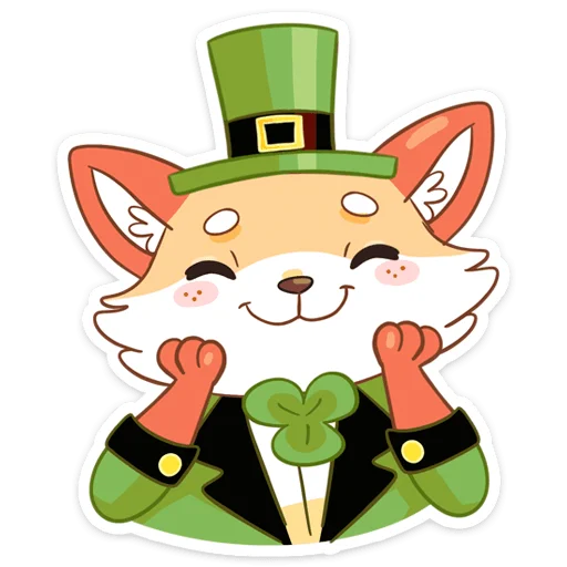 Sticker from the "Клеверок" sticker pack