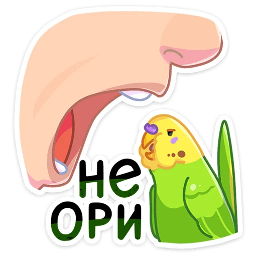 Sticker from the "Попуги" sticker pack