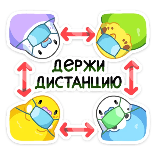 Sticker Попуги