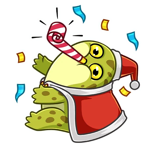 Sticker from the "Праздник с Жабкой" sticker pack