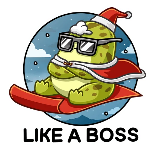 Sticker from the "Праздник с Жабкой" sticker pack