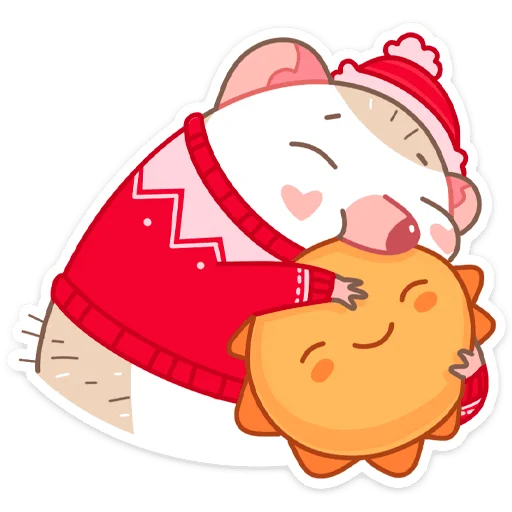 Sticker from the "Новогодний Имбирчик" sticker pack