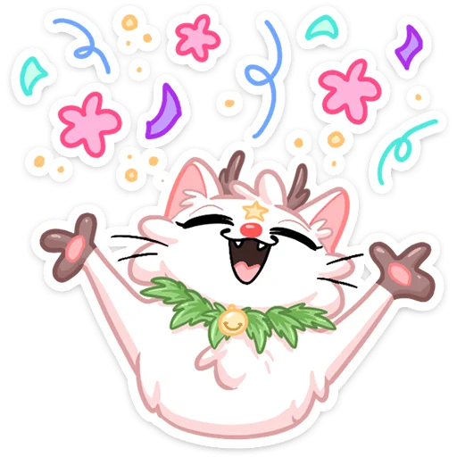 Sticker from the "Новогодняя Котострофа" sticker pack