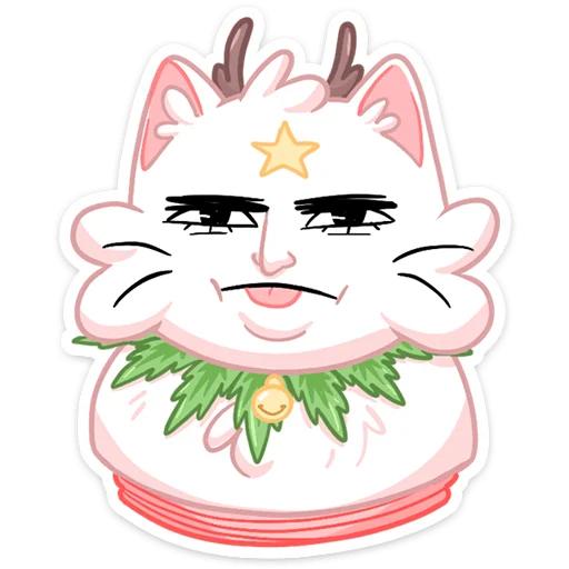 Sticker from the "Новогодняя Котострофа" sticker pack