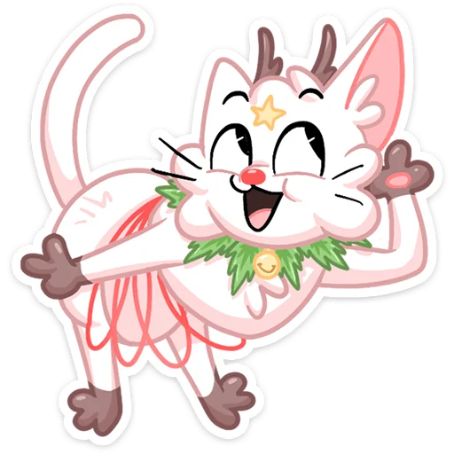 Sticker from the "Новогодняя Котострофа" sticker pack