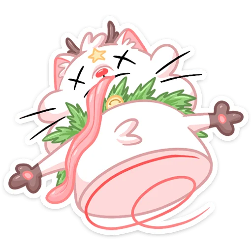 Sticker from the "Новогодняя Котострофа" sticker pack