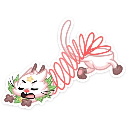 Sticker from the "Новогодняя Котострофа" sticker pack