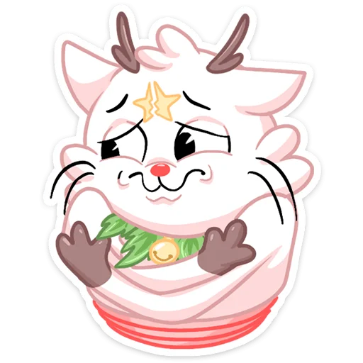 Sticker from the "Новогодняя Котострофа" sticker pack