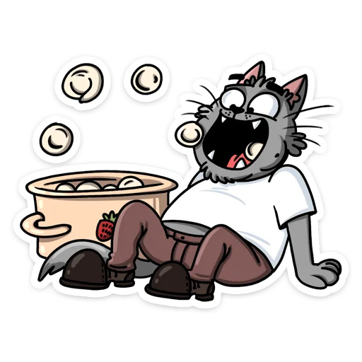 Sticker from the "Кот Степан ВК" sticker pack