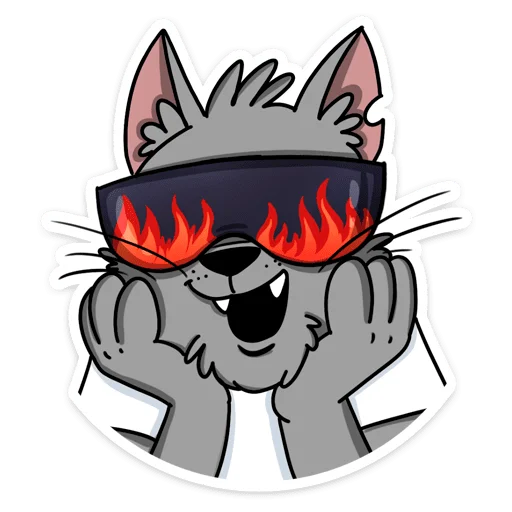 Sticker from the "Кот Степан ВК" sticker pack