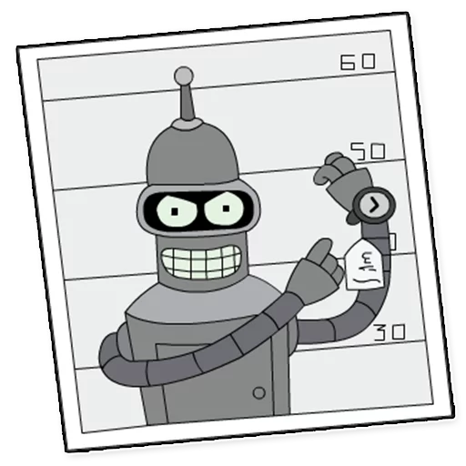 Sticker from the "Futurama" sticker pack