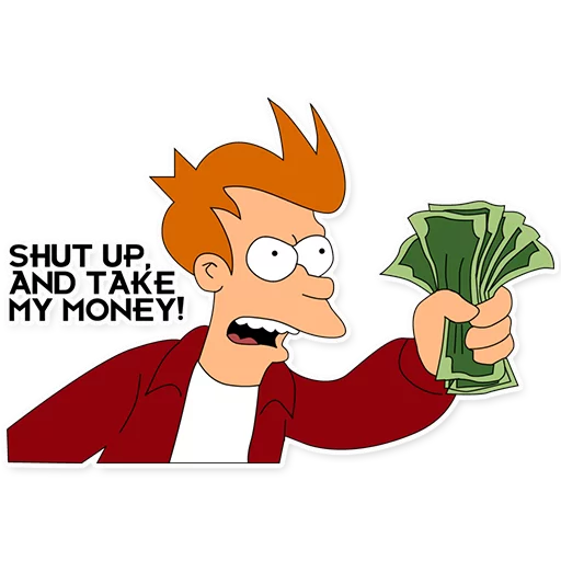 Sticker from the "Futurama" sticker pack