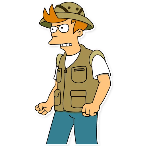 Sticker from the "Futurama" sticker pack