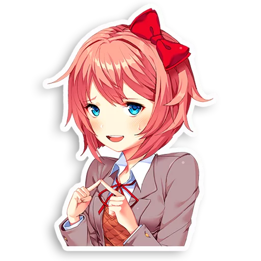 Sticker from the "DDLC Sayori" sticker pack