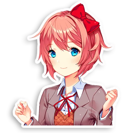 Sticker from the "DDLC Sayori" sticker pack