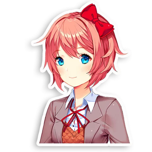 Sticker from the "DDLC Sayori" sticker pack