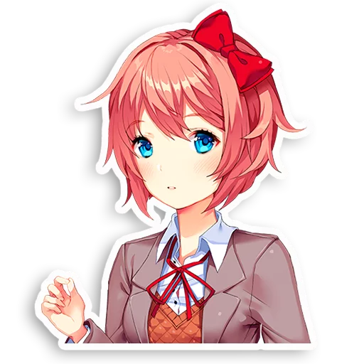 Sticker from the "DDLC Sayori" sticker pack