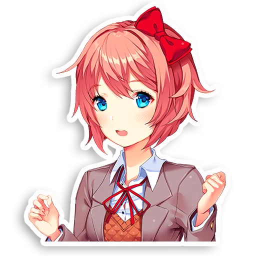 Sticker from the "DDLC Sayori" sticker pack