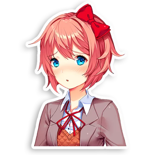 Sticker from the "DDLC Sayori" sticker pack