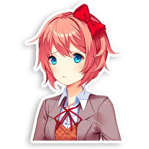 Sticker from the "DDLC Sayori" sticker pack