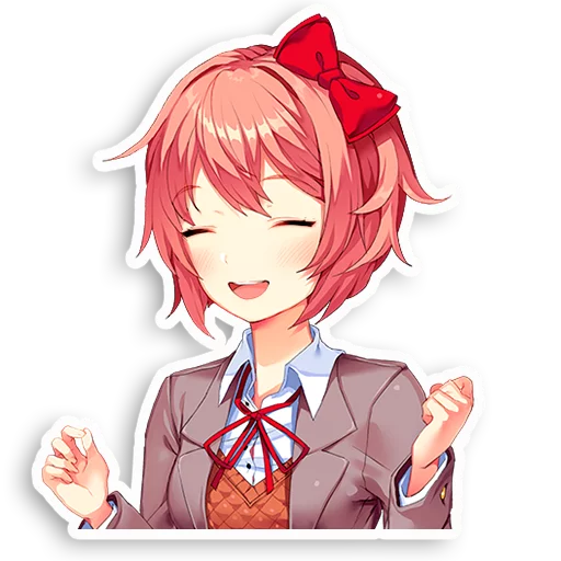 Sticker from the "DDLC Sayori" sticker pack