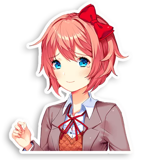 Sticker from the "DDLC Sayori" sticker pack