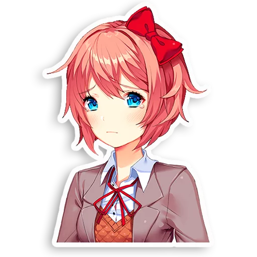 Sticker from the "DDLC Sayori" sticker pack