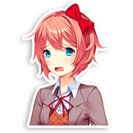 Sticker from the "DDLC Sayori" sticker pack