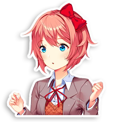 Sticker from the "DDLC Sayori" sticker pack