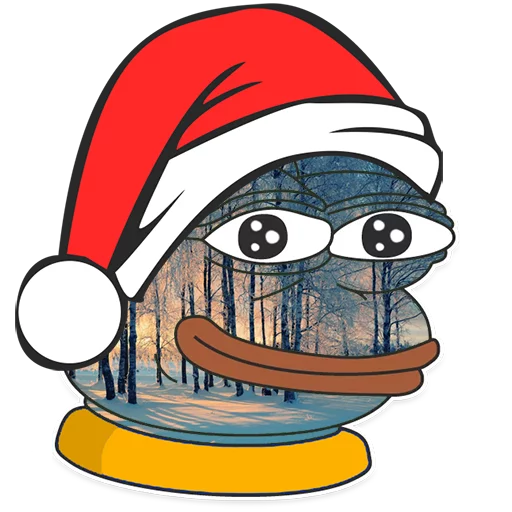 Sticker from the "Winter Pepe" sticker pack