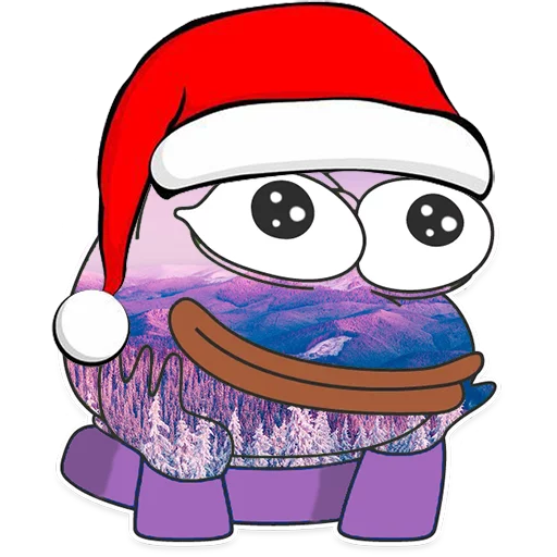 Sticker from the "Winter Pepe" sticker pack