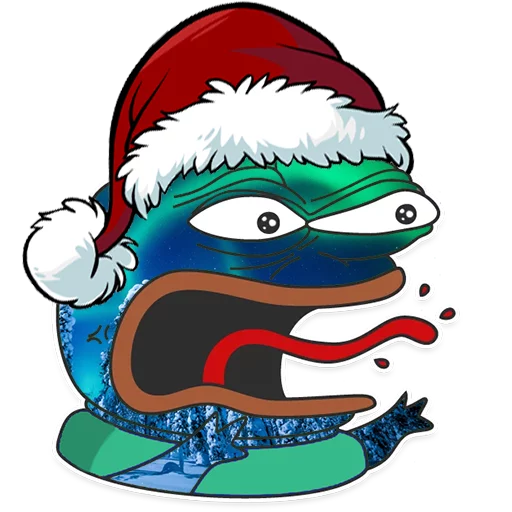 Стикер из набора "Winter Pepe"