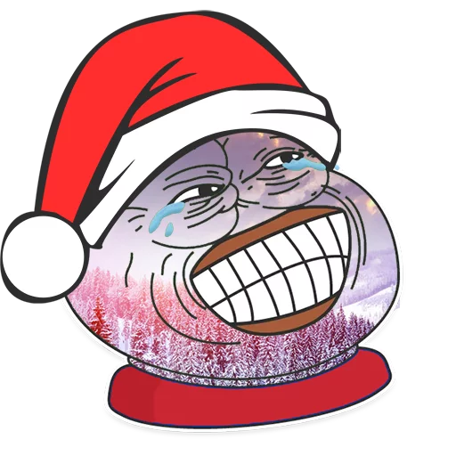 Sticker from the "Winter Pepe" sticker pack