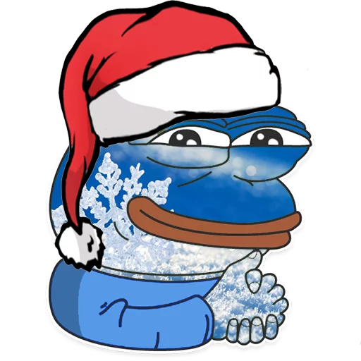 Стикер из набора "Winter Pepe"