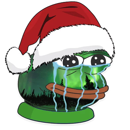 Sticker from the "Winter Pepe" sticker pack