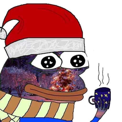 Sticker from the "Winter Pepe" sticker pack