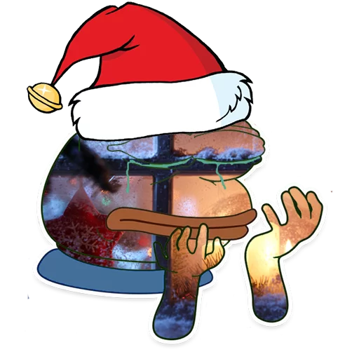 Sticker from the "Winter Pepe" sticker pack