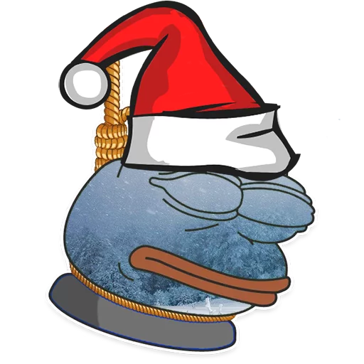 Стикер из набора "Winter Pepe"