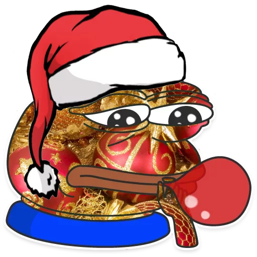 Sticker from the "Winter Pepe" sticker pack