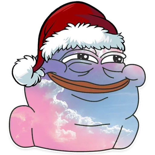 Sticker from the "Winter Pepe" sticker pack