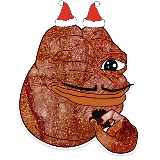 Стикер из набора "Winter Pepe"