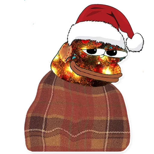 Sticker from the "Winter Pepe" sticker pack