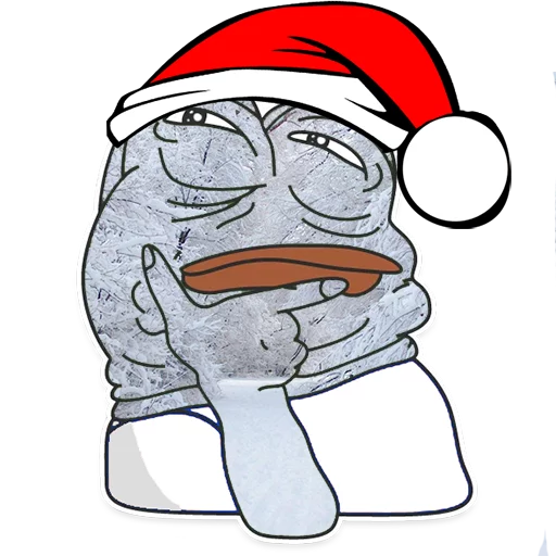 Стикер из набора "Winter Pepe"