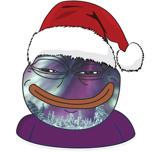 Стикер из набора "Winter Pepe"