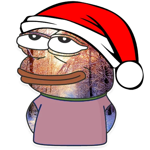 Sticker from the "Winter Pepe" sticker pack