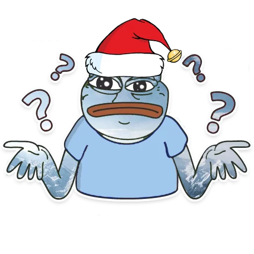 Sticker from the "Winter Pepe" sticker pack