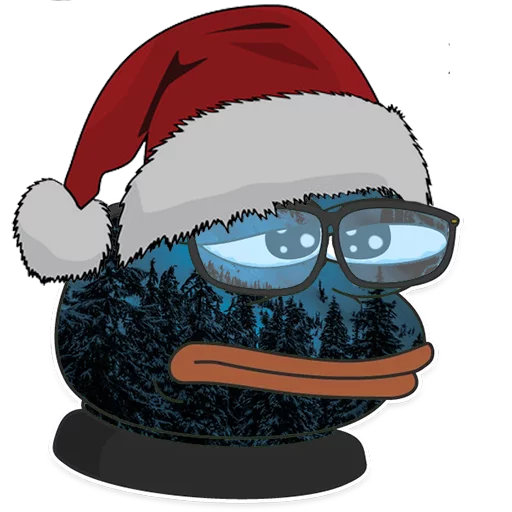 Стикер из набора "Winter Pepe"